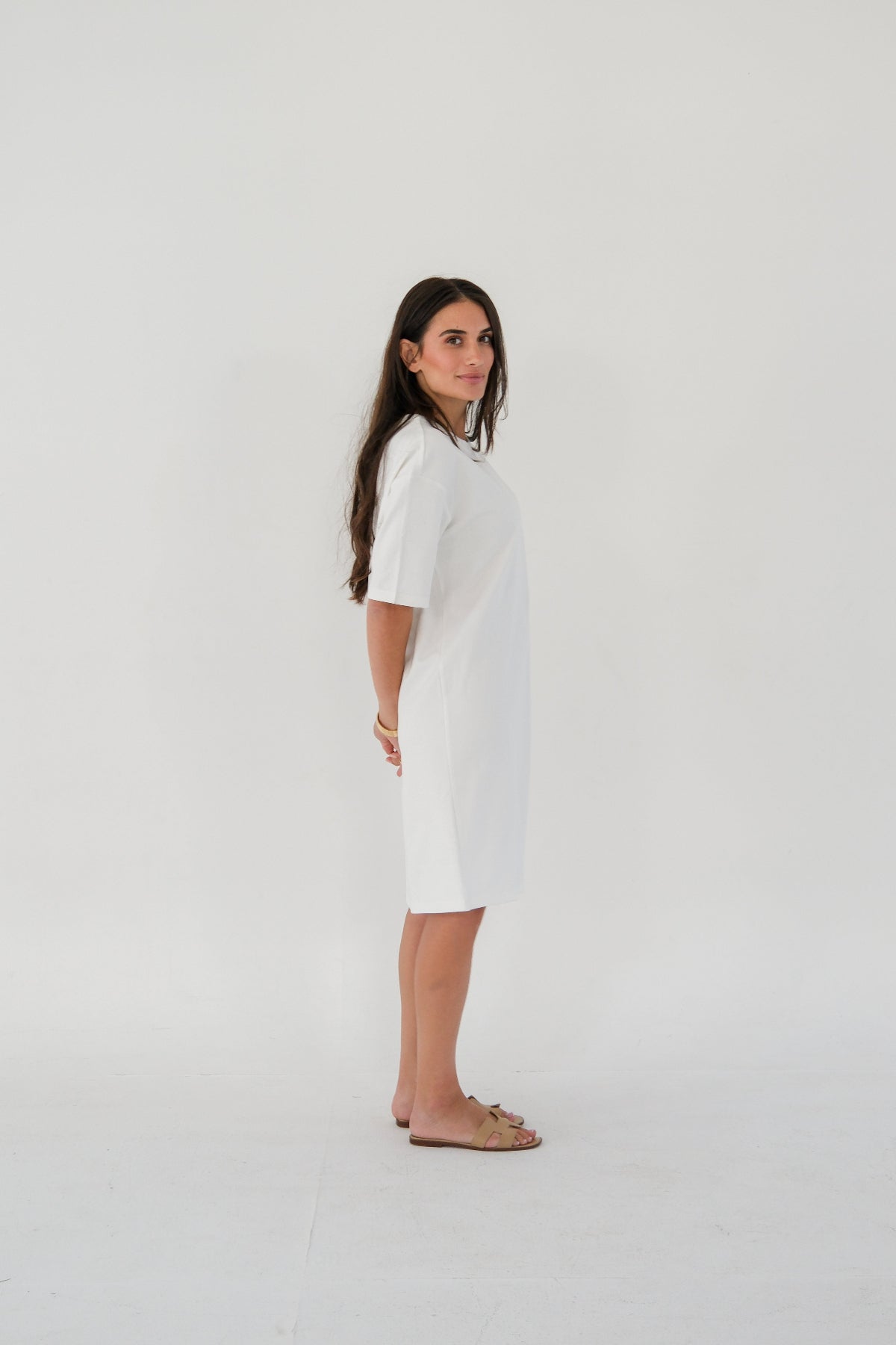crochet dress summer Crystal Bow V-Neck T-Shirt Dress – AREA main image 1