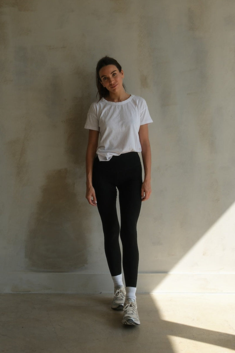 The Ribbed Legging Black