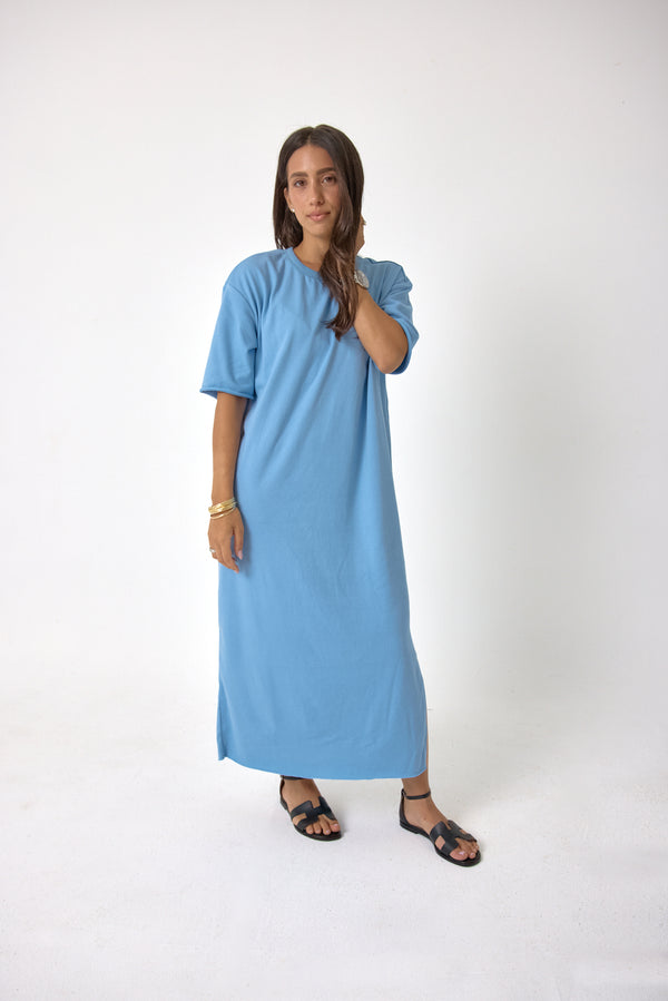 The Midi T-Shirt Dress Azure