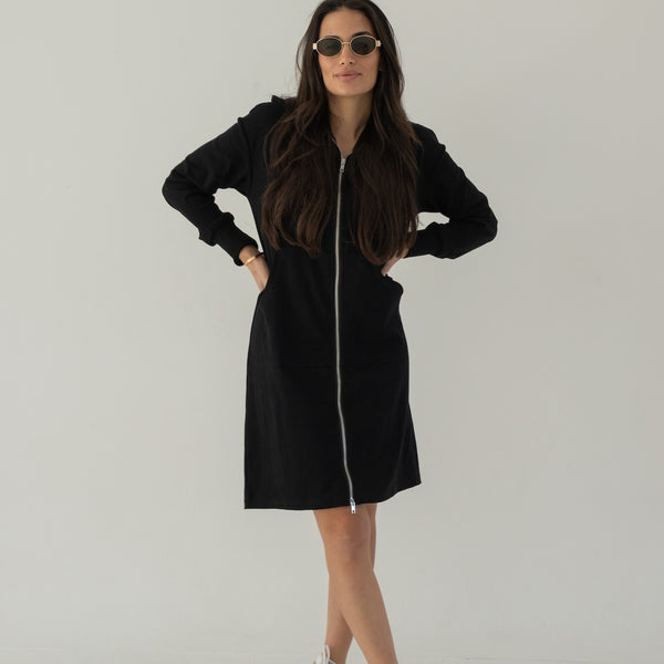 The Double Zip Hoodie Dress – Olive & Tuesday