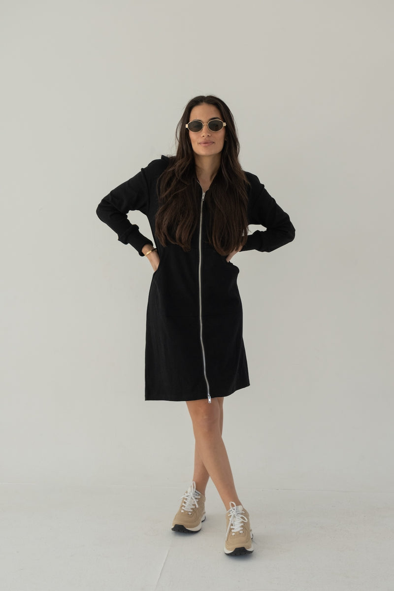 The Double Zip Hoodie Dress M The Double Zip Hoodie Dress M