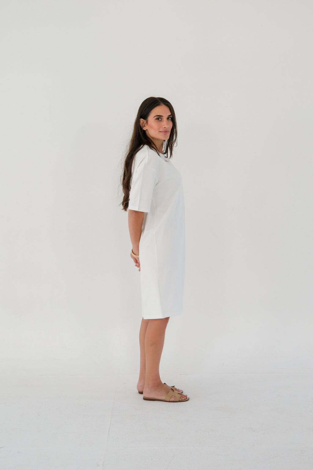 The T-Shirt Dress White XS
