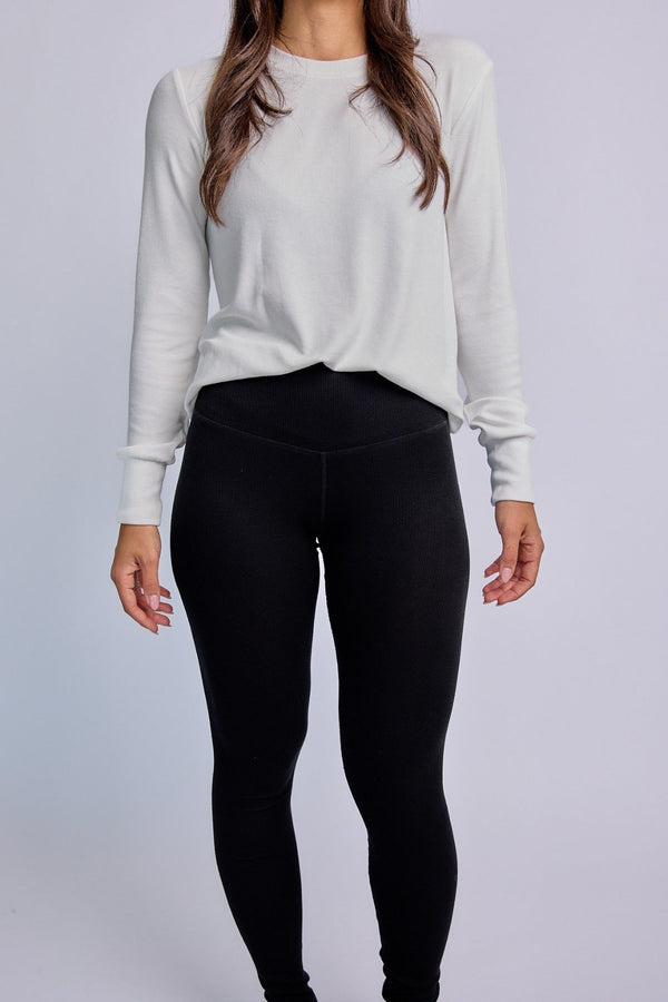 The Ribbed Legging Black